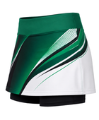Women’s Squash Skort – Green White Custom Teamwear
