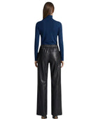 Women’s Black Calf Leather Trousers Wholesale | Custom Private Label Leather Pants Manufacturer