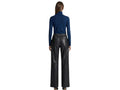 Women’s Black Calf Leather Trousers Wholesale | Custom Private Label Leather Pants Manufacturer