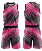 Custom Pink, Black, Gray & White Basketball Sublimated Uniform