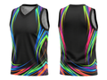 Custom Black Neon Wave Sublimated Basketball Jersey | Wholesale Basketball Jersey Manufacturer