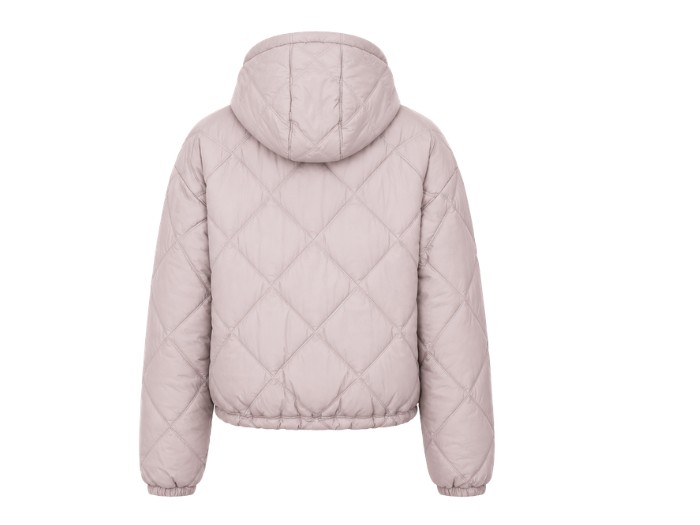 Women’s Short Hooded Duck Down Puffer Jacket – Pale Pink | B2B Low MOQ