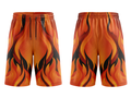 Custom Orange Flame Sublimated Basketball Shorts | Wholesale Basketball Shorts Manufacturer
