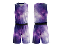 Custom Purple, Lavender, White & Black Basketball Sublimated Uniform
