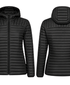 Mixed-Quilted Hooded Goose Down Puffer Jacket – Black | B2B Low MOQ