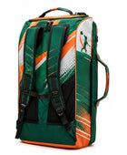 Custom Track & Field Wheeled Kit Bag | Wholesale Trolley Equipment Bag | Green Orange | Apparels Bridge