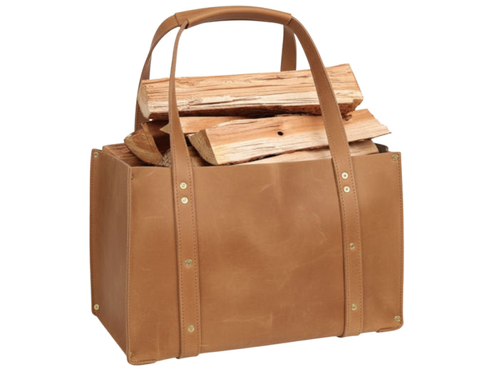 LEATHER LOG CARRIER