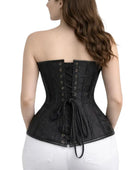 Steampunk Leather Overbust Corset Wholesale | Jacquard Brocade Steel Boned Corset Manufacturer