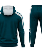 Custom Teal & White Basketball Warmup Track Suit | Wholesale Team Jacket and Pants