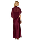Wholesale Wine Satin Sheath Prom Dress, Custom Floor Length Formalwear Manufacturer for Boutique Private Label Brands
