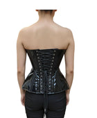 Black Cosplay PVC Overbust Corset Wholesale | Glossy Gothic Bustier Manufacturer