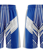 Custom Royal Blue White Chevron Sublimated Basketball Shorts | Wholesale Basketball Shorts Manufacturer