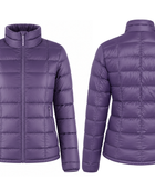 Ladies Lightweight Quilted Goose Down Jacket – Purple | B2B Low MOQ