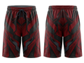 Custom Burgundy Black Geometric Sublimated Basketball Shorts | Wholesale Basketball Shorts Manufacturer