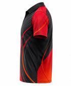 Custom Black Sublimated Tennis Shirt – Red Team Polo Jersey for Clubs