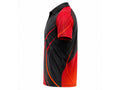 Custom Black Sublimated Tennis Shirt – Red Team Polo Jersey for Clubs
