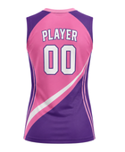 Custom Pink Purple Volleyball Sublimated Vest Jersey – Sleeveless Team Uniform