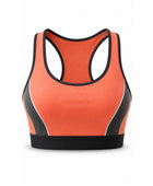 Orange & Black Sports Bra – Athletic Performance Bra, Wholesale Bulk, Low MOQ