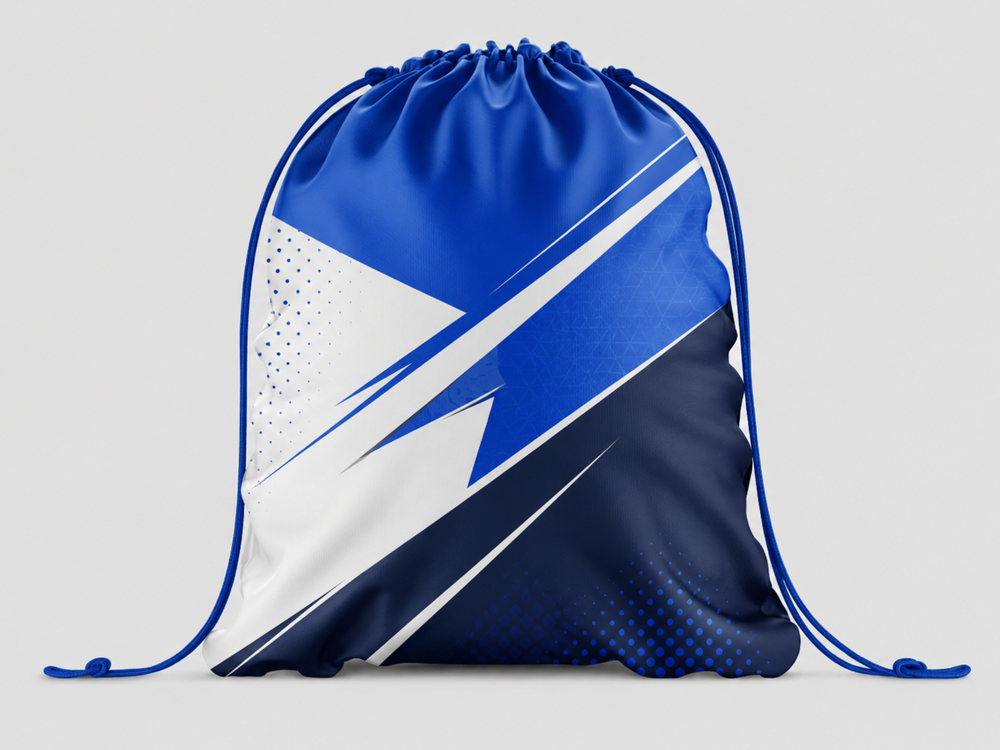 Custom Baseball Drawstring Sackpack | Wholesale Team Cinch Bags for Bulk Orders front design preview