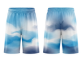 Custom Sky Blue Cloud Sublimated Basketball Shorts | Wholesale Basketball Shorts Manufacturer