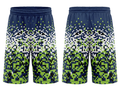 Custom Navy Lime Pixel Sublimated Basketball Shorts | Wholesale Basketball Shorts Manufacturer