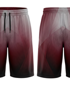 Custom Burgundy, Mauve, Light Gray & Black Basketball Sublimated Shorts