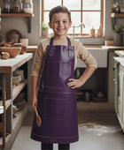 Kids Leather Apron Personalized Cooking Baking BBQ Apron for Boys and Girls