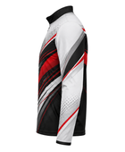 Custom ping pong Quarter Zip Top – Red Black Ping Pong Teamwear for Wholesale Buyers