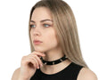 Women’s Black Spiked Leather Choker Wholesale | Custom Punk Gothic Collar Manufacturer