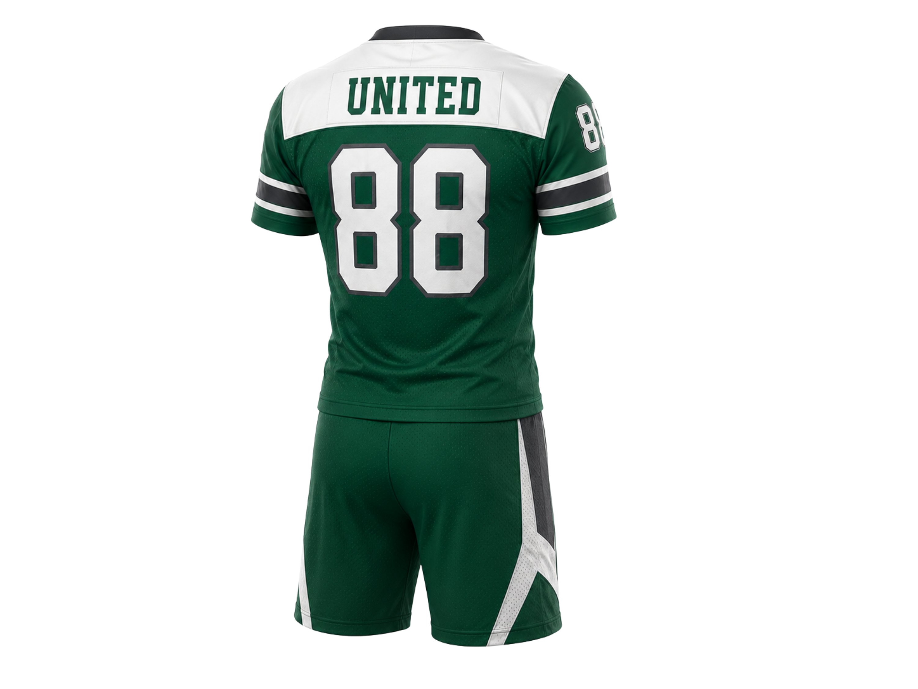 Green & White Custom Football Uniform – Wholesale Bulk Team Kit, Low MOQ, B2B Performance Apparel