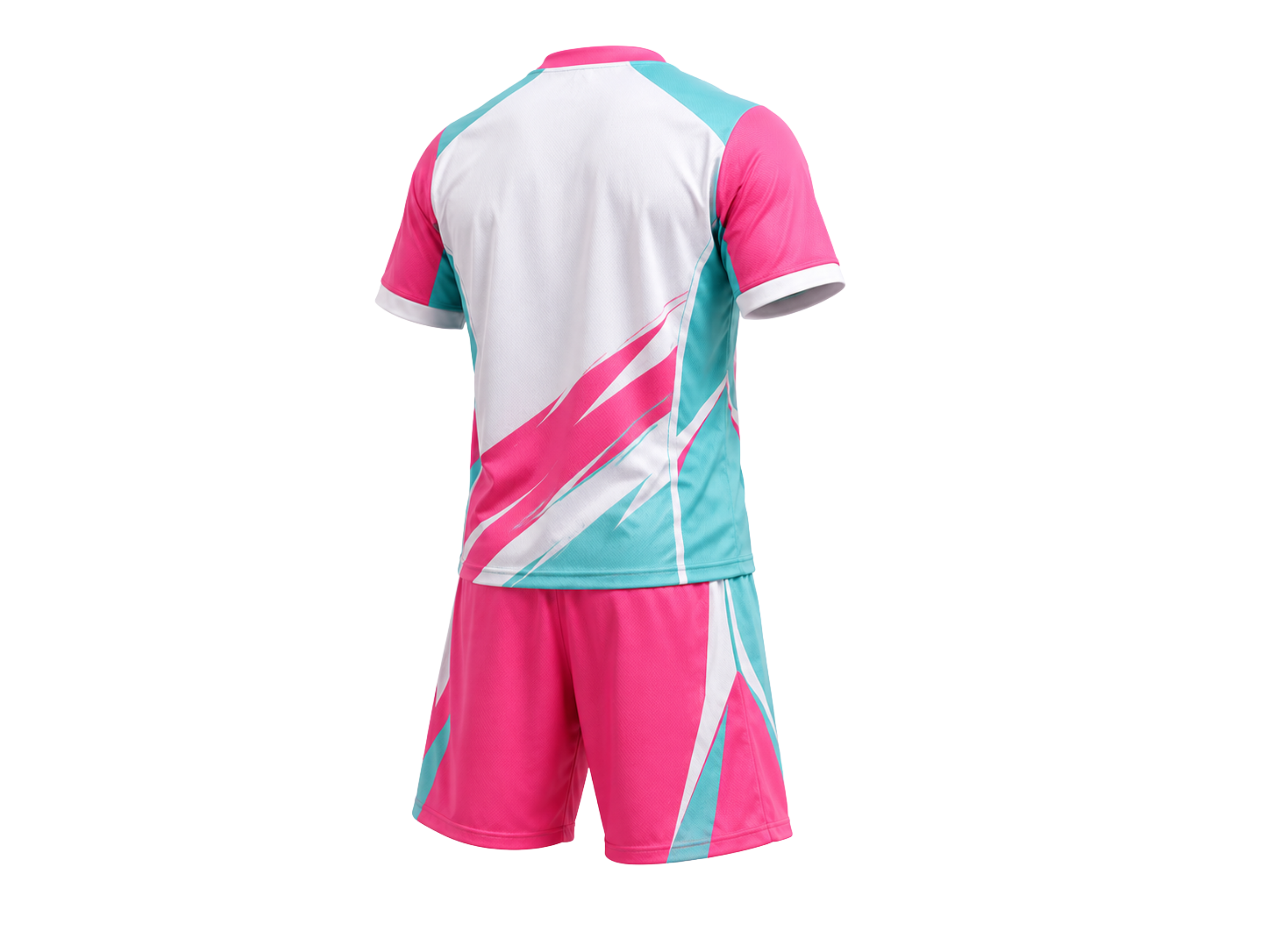 Custom Lacrosse Uniform – Pink & Aqua Polo & Shorts Set, Wholesale Bulk, Low MOQ, Team Uniform
