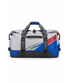 Custom Fishing Duffle Bag | Wholesale Fishing Gear Bag | Navy White Red Shark | Apparels Bridge