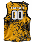 Yellow Custom Basketball Sublimated Jersey – Wholesale Bulk Team Kit, Low MOQ, B2B Performance Apparel