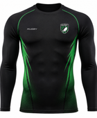 Custom Black Green Rugby Compression Shirt | Wholesale Team Base Layer for Bulk Orders