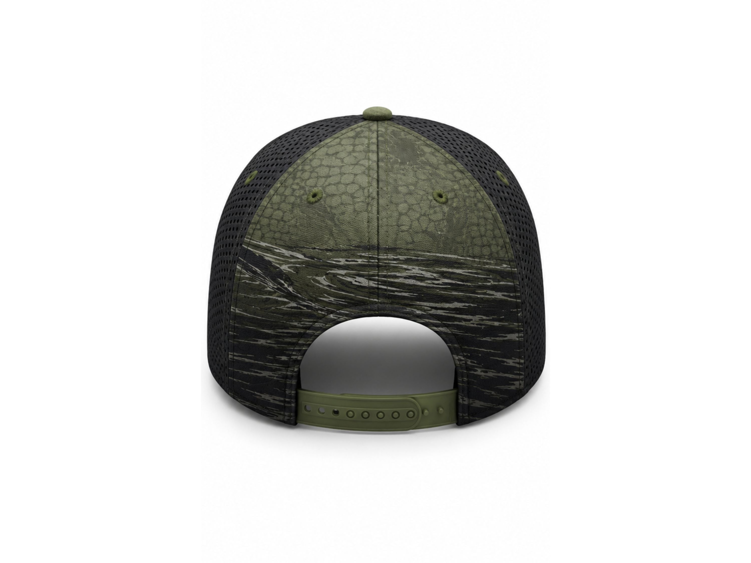 Custom Fishing Cap | Wholesale Fishing Team Hat | Green Camo Bass | Apparels Bridge