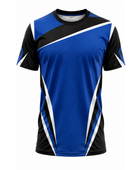 Custom Chase Tag Event Staff Shirt – Blue Sublimated Crew Jersey | Wholesale Event Teamwear