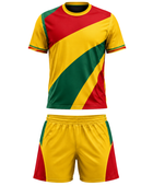Custom Chase Tag Tournament Uniform – Red Yellow Green Sublimated Jersey & Shorts Set