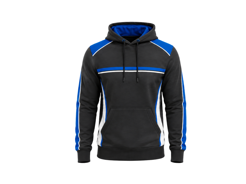 Bowling Team Hoodie Black Blue White Wholesale Pullover Teamwear front design preview