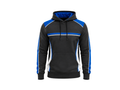 Custom Bowling Team Hoodie – Black Blue White Sublimated Pullover Teamwear