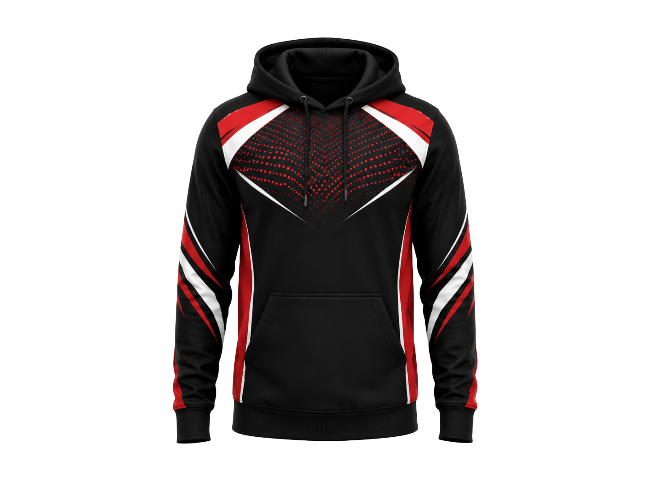 Custom Bowling Tournament Hoodie – Black Red White Sublimated Team Apparel