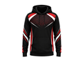 Custom Bowling Tournament Hoodie – Black Red White Sublimated Team Apparel