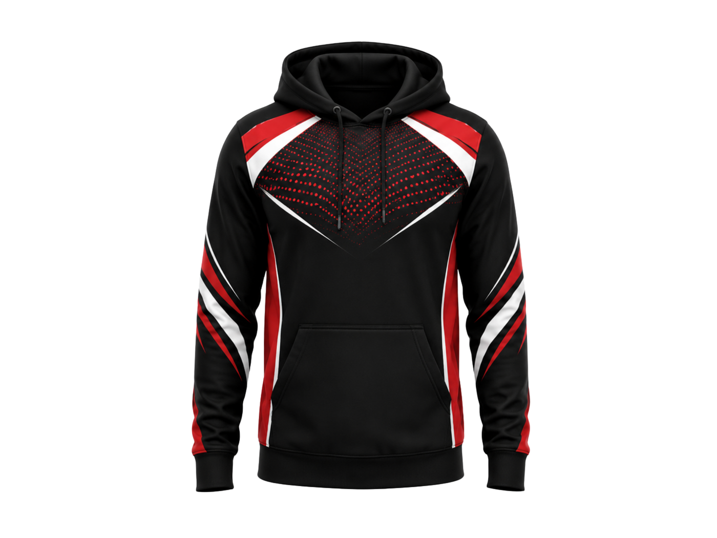 Custom Bowling Tournament Hoodie – Black Red White Sublimated Team Apparel