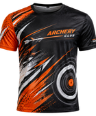 Custom Archery T-Shirt – Black Orange Sublimated Team Shirt for Clubs and Wholesale Buyers