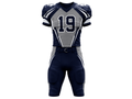 Wholesale Navy and Silver American Football Uniform Set – Polyester Teamwear
