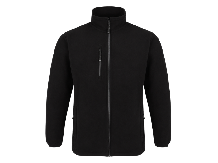 Security Workwear Jacket – Low MOQ B2B Waterproof Outerwear in black front design preview