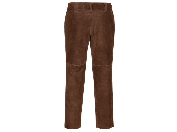 Leather Welding Trousers – Brown | B2B Low MOQ Custom Workwear Manufacturer