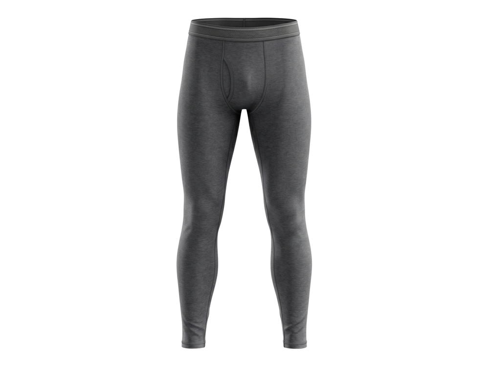 Custom Ski Wear Winter Base Layer Pants Grey B2B front design preview
