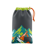 Custom Mountain Print Drawstring Ski Gear Pouch B2B