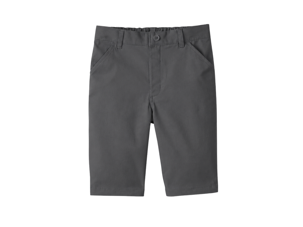 Wholesale Boys Grey Stretch School Uniform Shorts Low MOQ School Uniform Manufacturer front design preview
