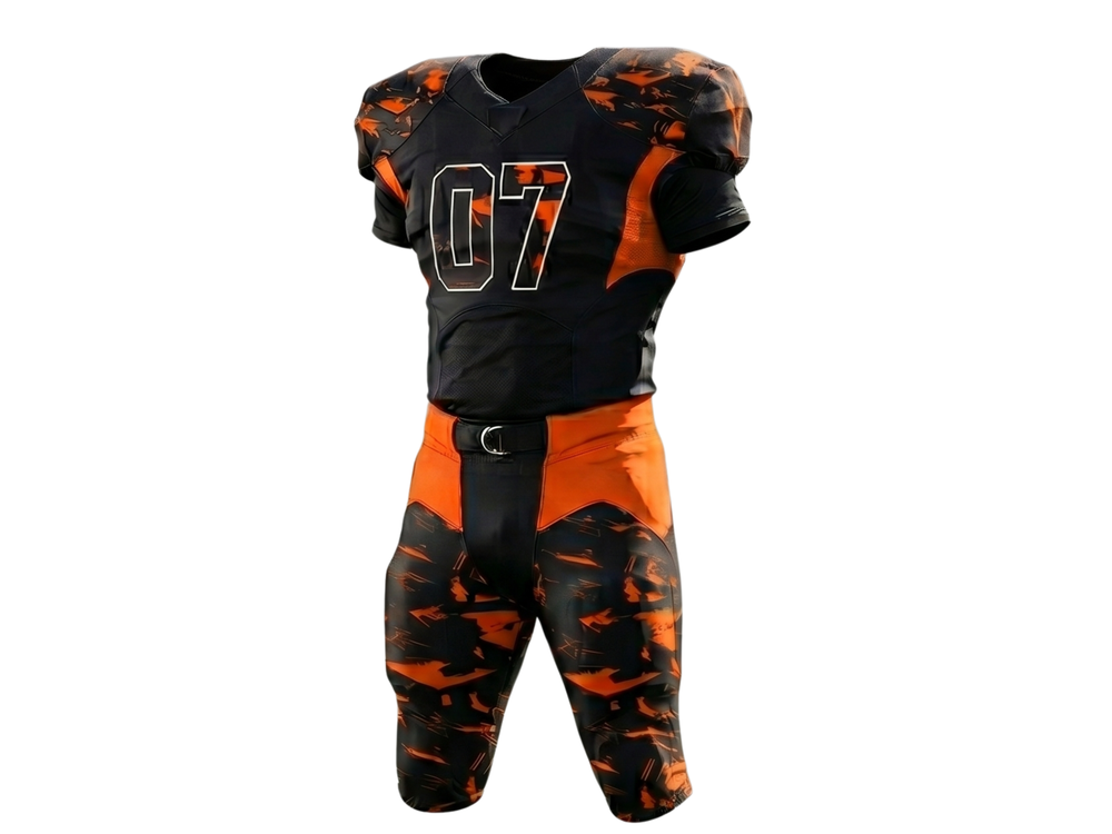 Custom American Football Uniforms Wholesale In-House Bulk Team Gear Set front design preview